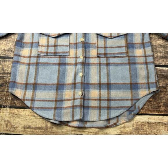 Ford Bronco Top Womens Large Flannel Shirt Shacket Wool Blend Button - Picture 5 of 14
